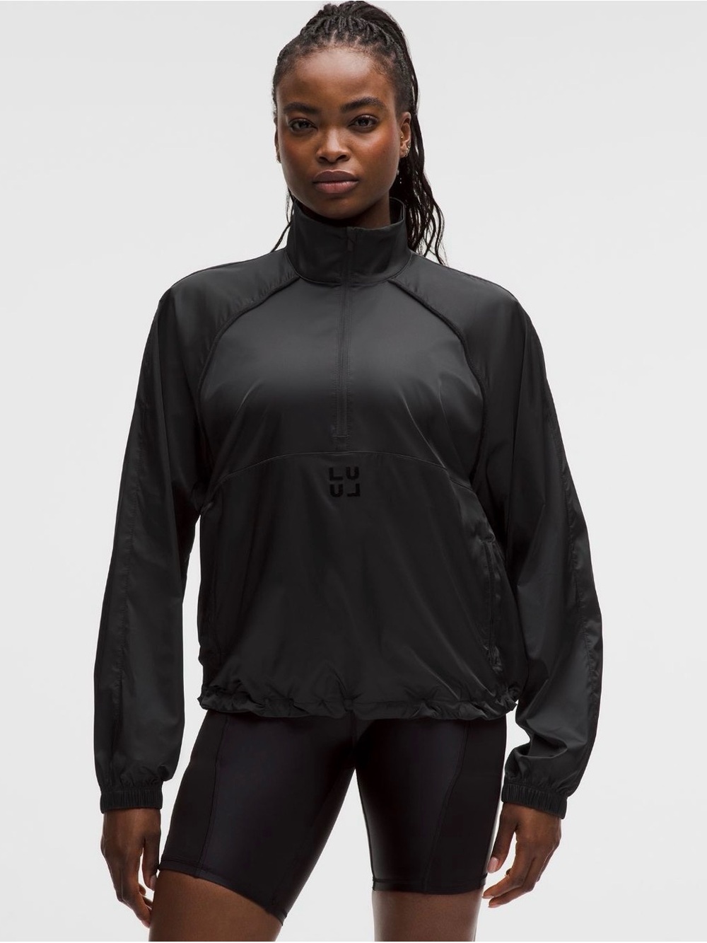 NWT Lululemon Stretch-Satin Flocked Training Jacket - Black size XL